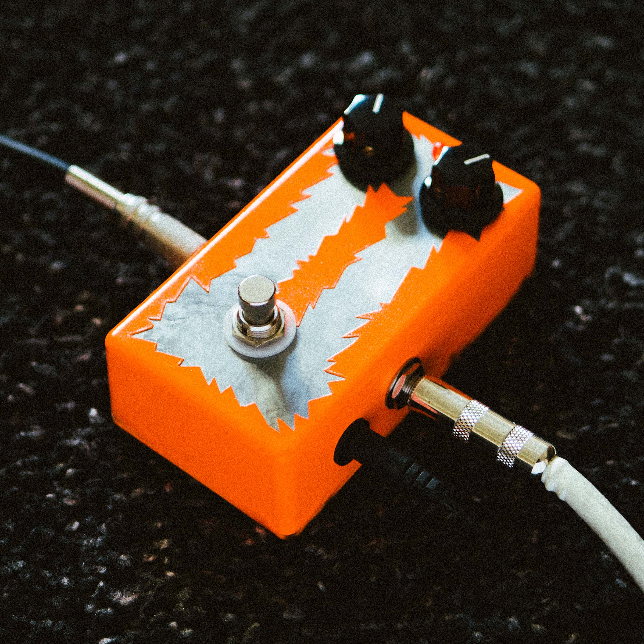 Orange fuzz box pedal